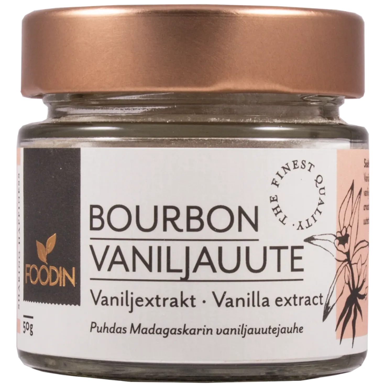 Foodin Bourbon vaniljauutejauhe, Luomu 50 g