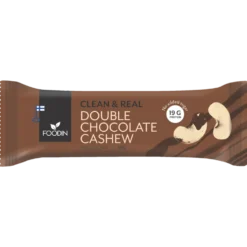 Foodin Clean & Real Double Chocolate Cashew - Proteiinipatukka - HUOM Päiväys 01/2027