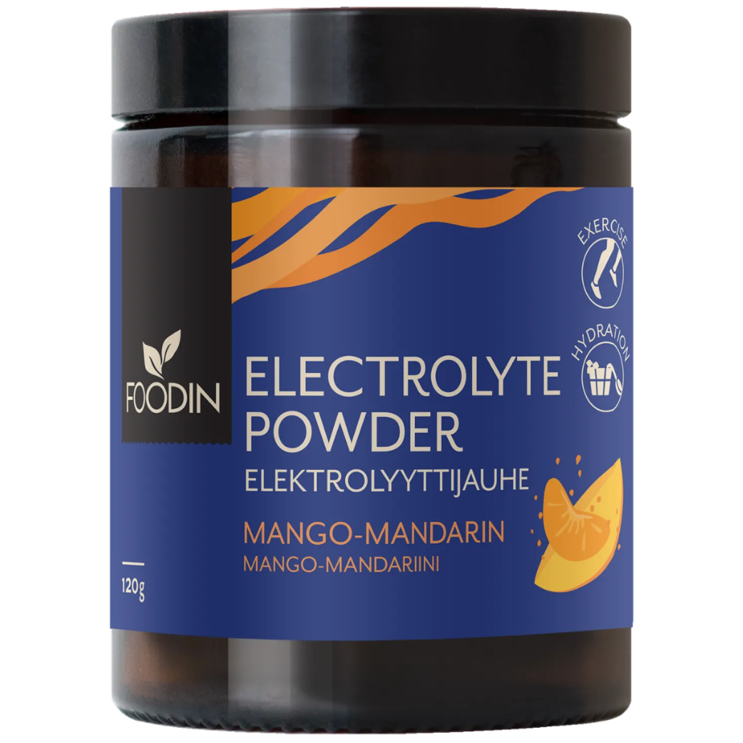 Foodin Elektrolyyttijauhe Mango-Mandariini 120 g - Päiväys 03/2027