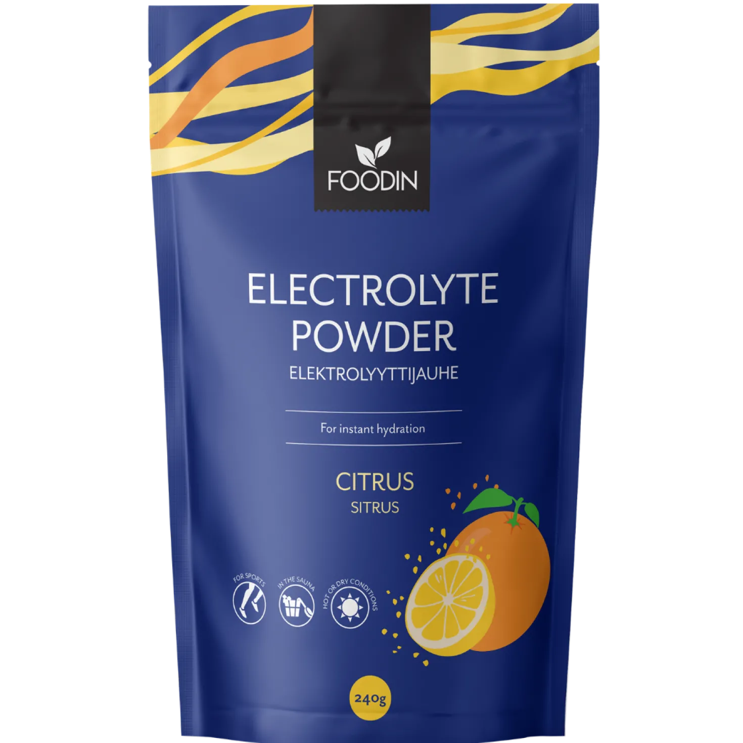 Foodin Elektrolyyttijauhe Sitrus 240 g - erä