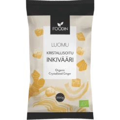 Foodin Kristallisoitu Inkivääri Luomu 200 g