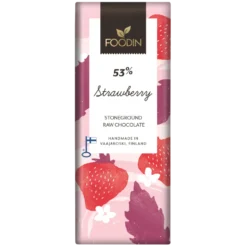 Foodin Mansikkaraakasuklaa 53 % 40 g