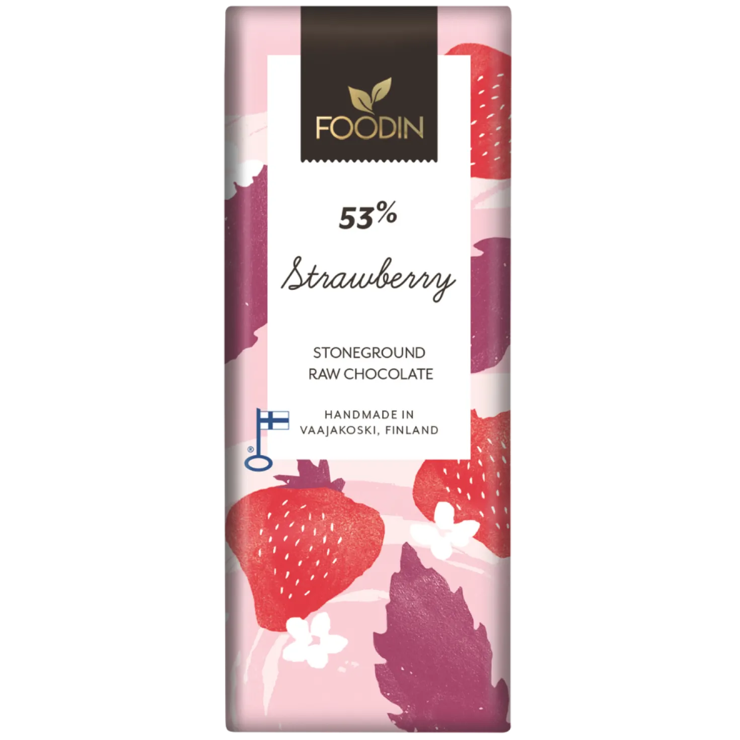 Foodin Mansikkaraakasuklaa 53 % 40 g