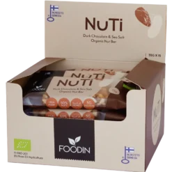 Foodin NUTI Dark Chocolate & Sea Salt - Pähkinäpatukka TUKKUPAKKAUS 15x35g