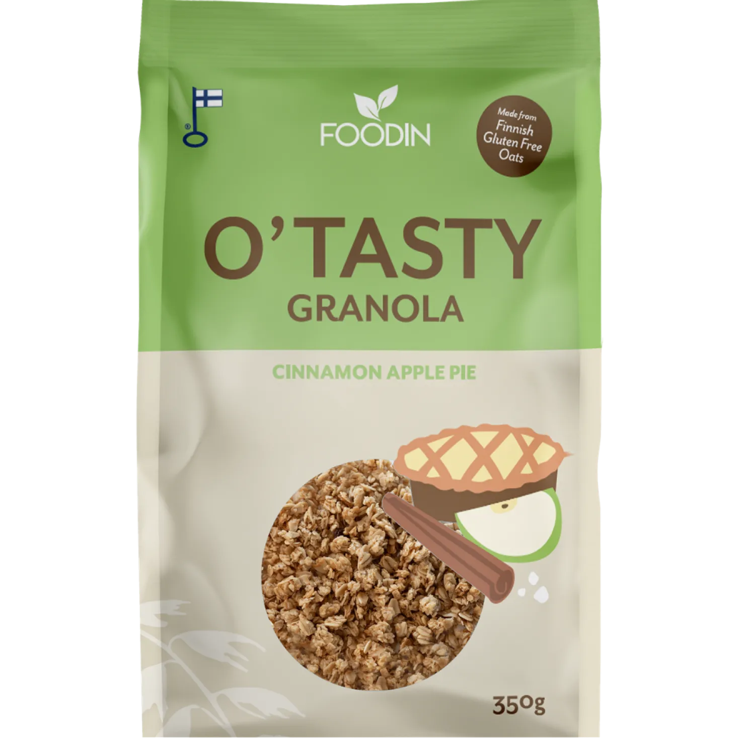 Foodin O'Tasty Granola Cinnamon Apple Pie - Kauragranola Omenapiirakka 350 g