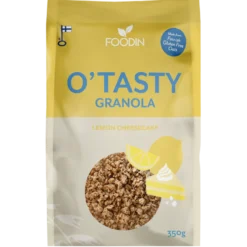 Foodin O'Tasty Granola Lemon Cheesecake - Kauragranola Sitruunajuustokakku 350 g - Päiväys 12/2026
