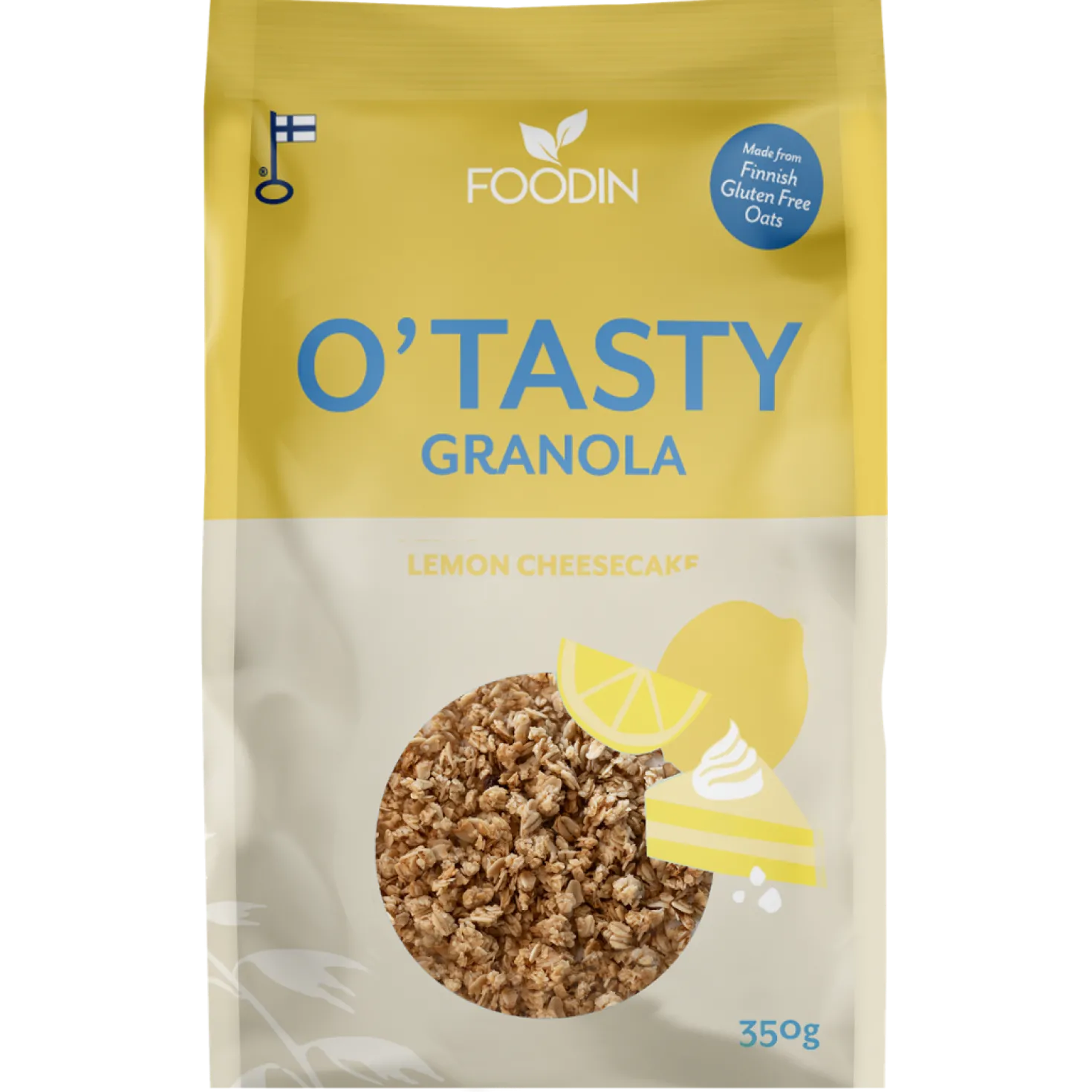 Foodin O'Tasty Granola Lemon Cheesecake - Kauragranola Sitruunajuustokakku 350 g - Päiväys 12/2026