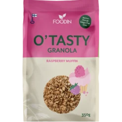 Foodin O'Tasty Granola Rasberry Muffin - Kauragranola Vadelmamuffinsi 350 g