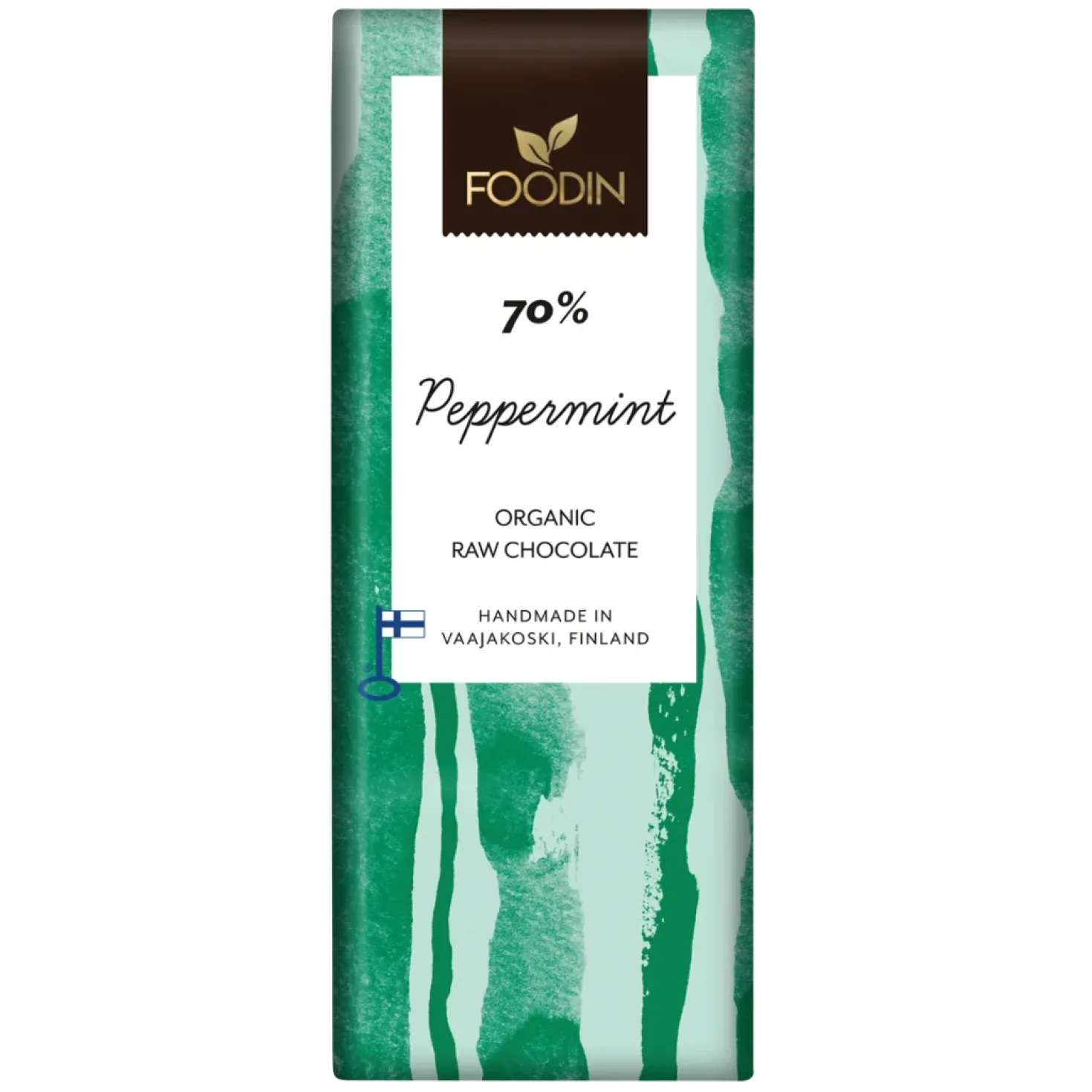Foodin Peppermint 70 % - Raakasuklaa 40 g