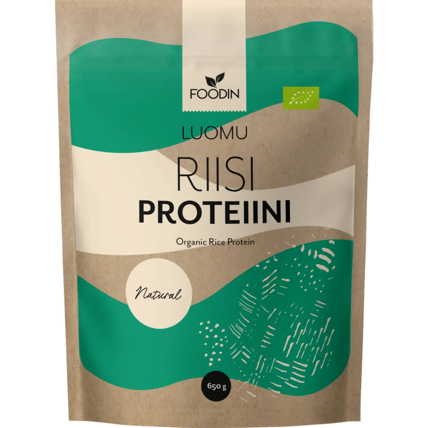 Foodin Riisiproteiini Maustamaton Luomu 650 g