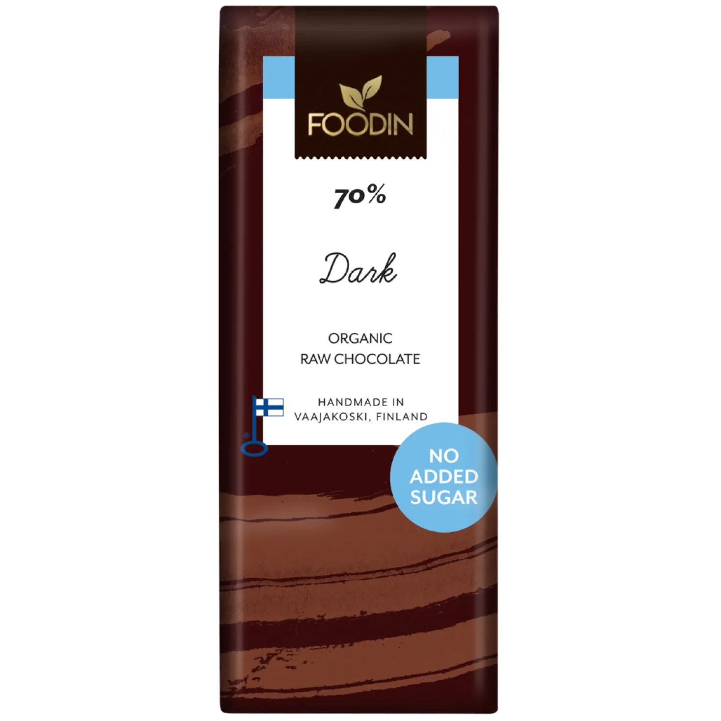 Foodin Sokeroimaton Dark Raakasuklaa 70%