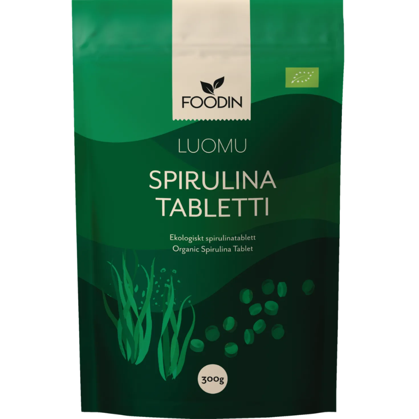 Foodin Spirulina-tabletti Luomu 300 g