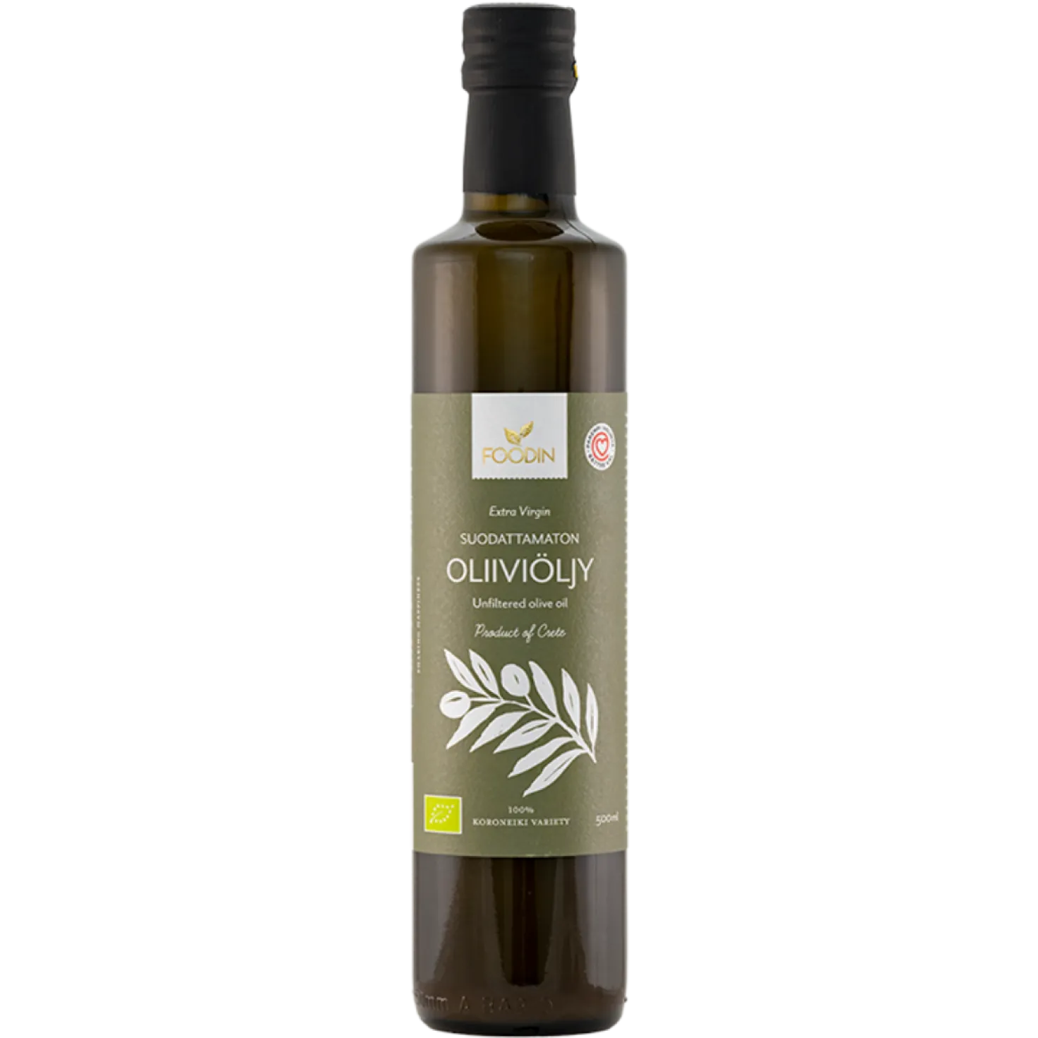 Foodin Suodattamaton Extra Virgin Oliiviöljy 500 ml
