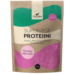 Foodin Supervege Proteiini Mansikka-Valkosuklaa 600 g