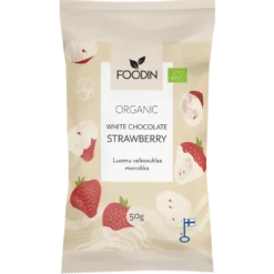 Foodin Valkosuklaa Mansikka Luomu 50 g