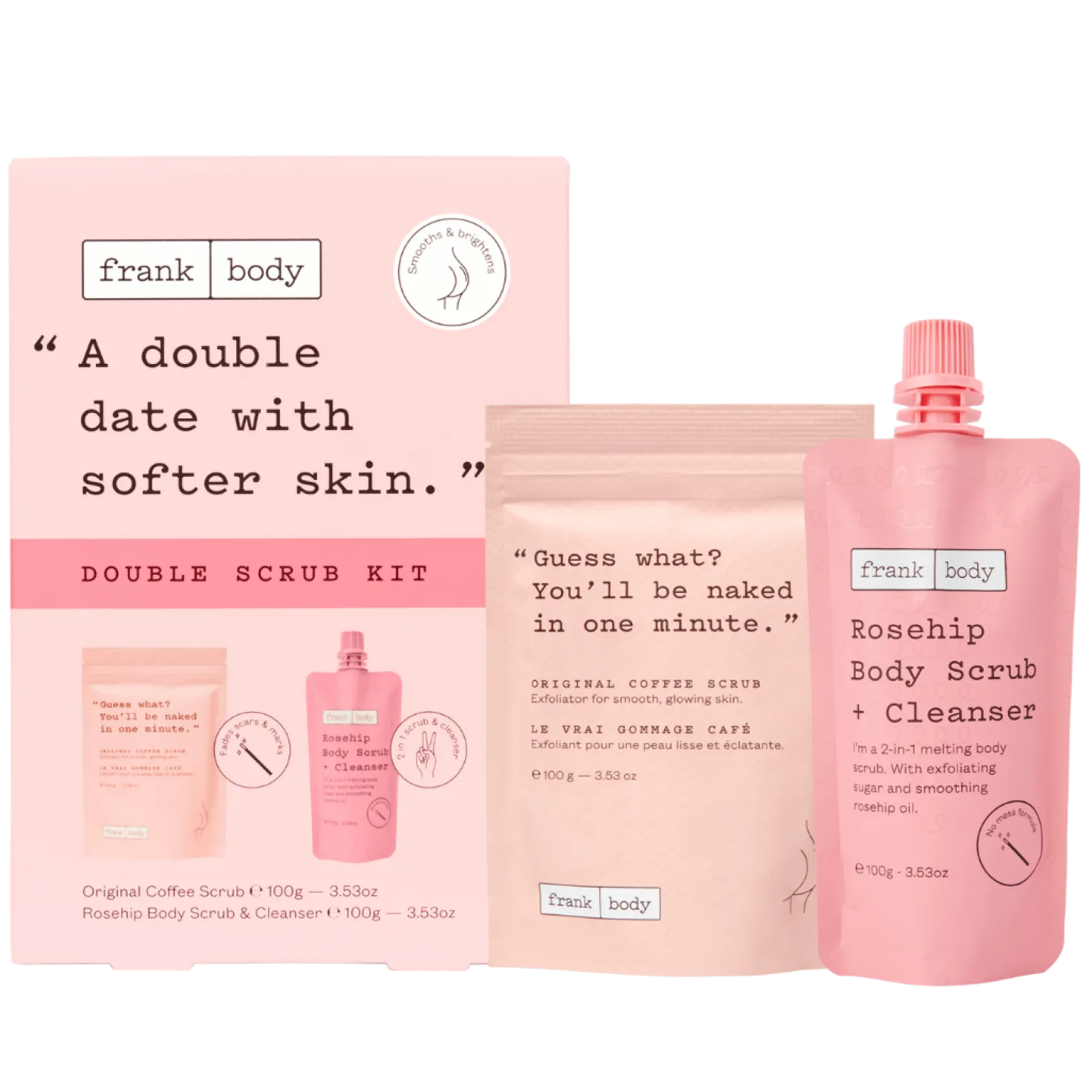 Frank Body Double Scrub Kit - Lahjapakkaus - poistuu