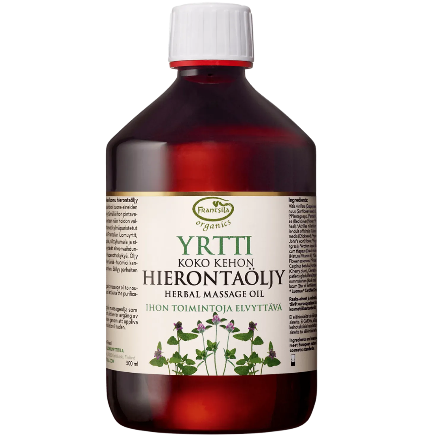 Frantsila Yrtti Koko Kehon hierontaöljy 500 ml