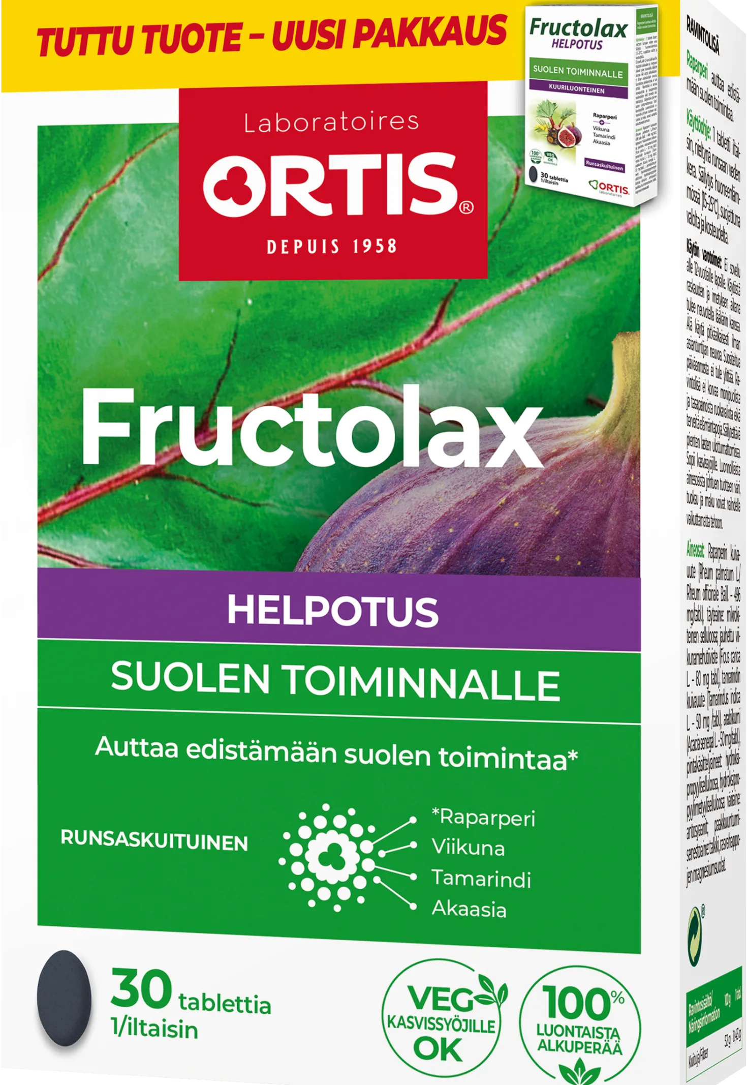 Fructolax Helpotus - Suolen toiminnalle 30 tabl.