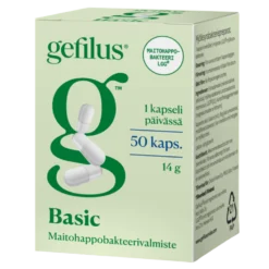 Gefilus Basic maitohappobakteeri 50 kaps.