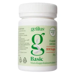 Gefilus Basic Maitohappobakteeri Säästöpakkaus 100 kaps.