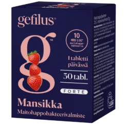 Gefilus Forte Maitohappobakteeri Mansikka 30 tabl.