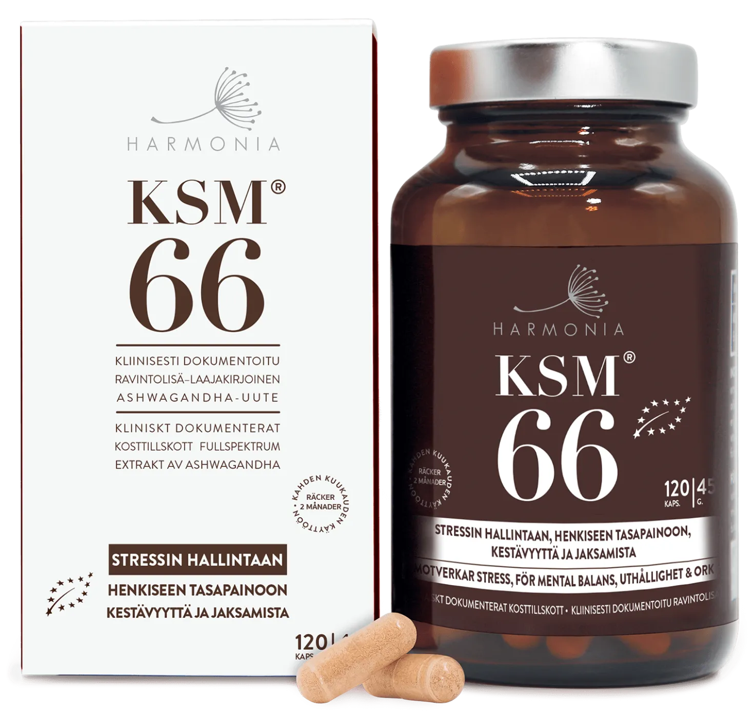 Harmonia KSM66 Ashwagandha juuriuute 120 kaps.