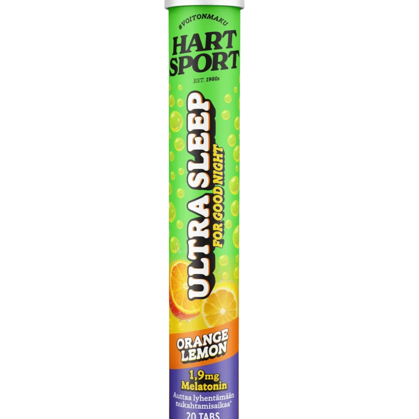Hart-Sport Ultra Sleep - Melatoniini Appelsiini & Sitruuna 20 poretabl.