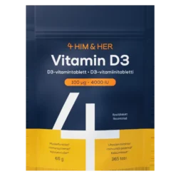 4HIM & 4HER Vitamin D3 100 µg 4000 IU - D3-vitamiinitabletti 365 tabl.