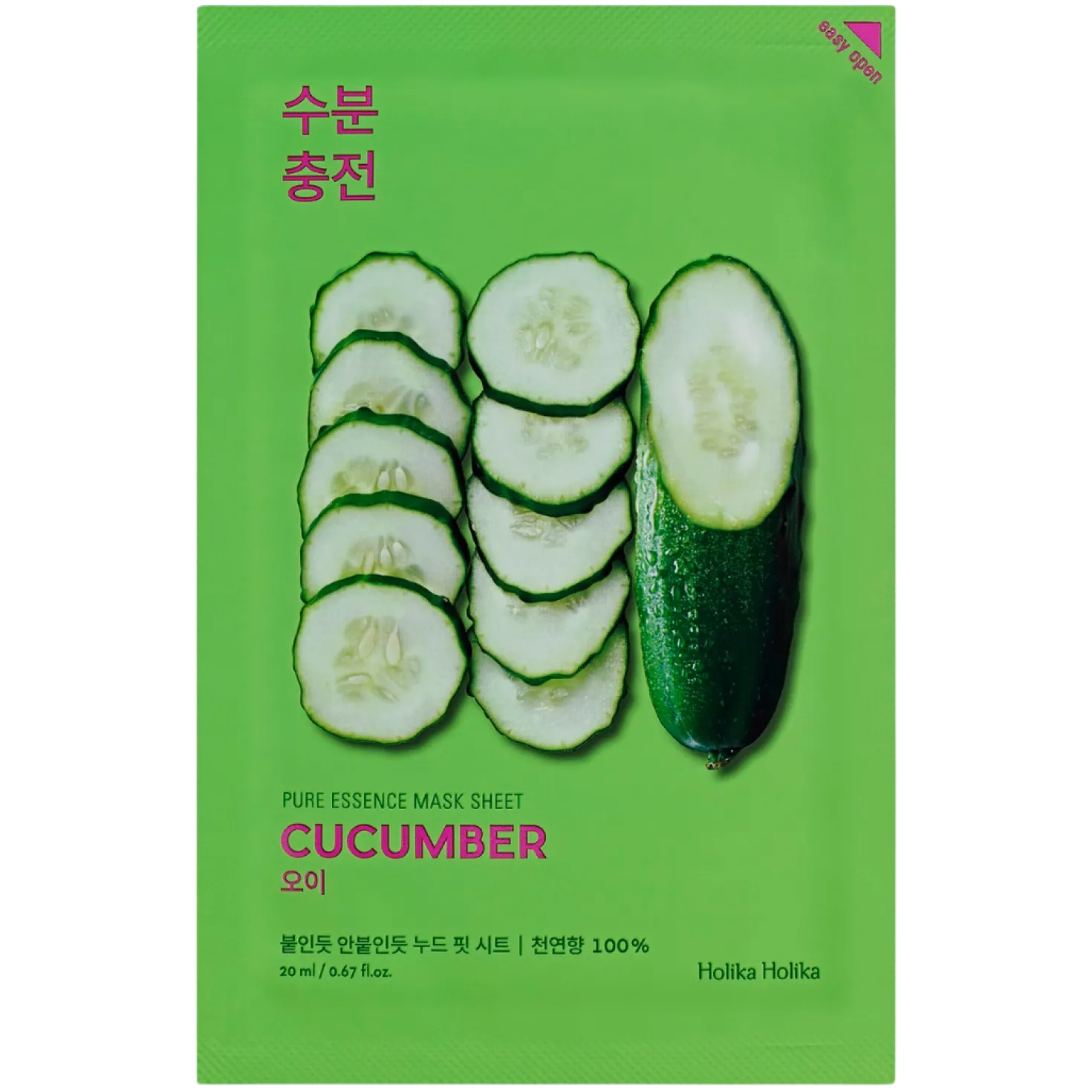 Holika Holika Pure Essence Mask Sheet Cucumber - Kasvonaamio 1 kpl