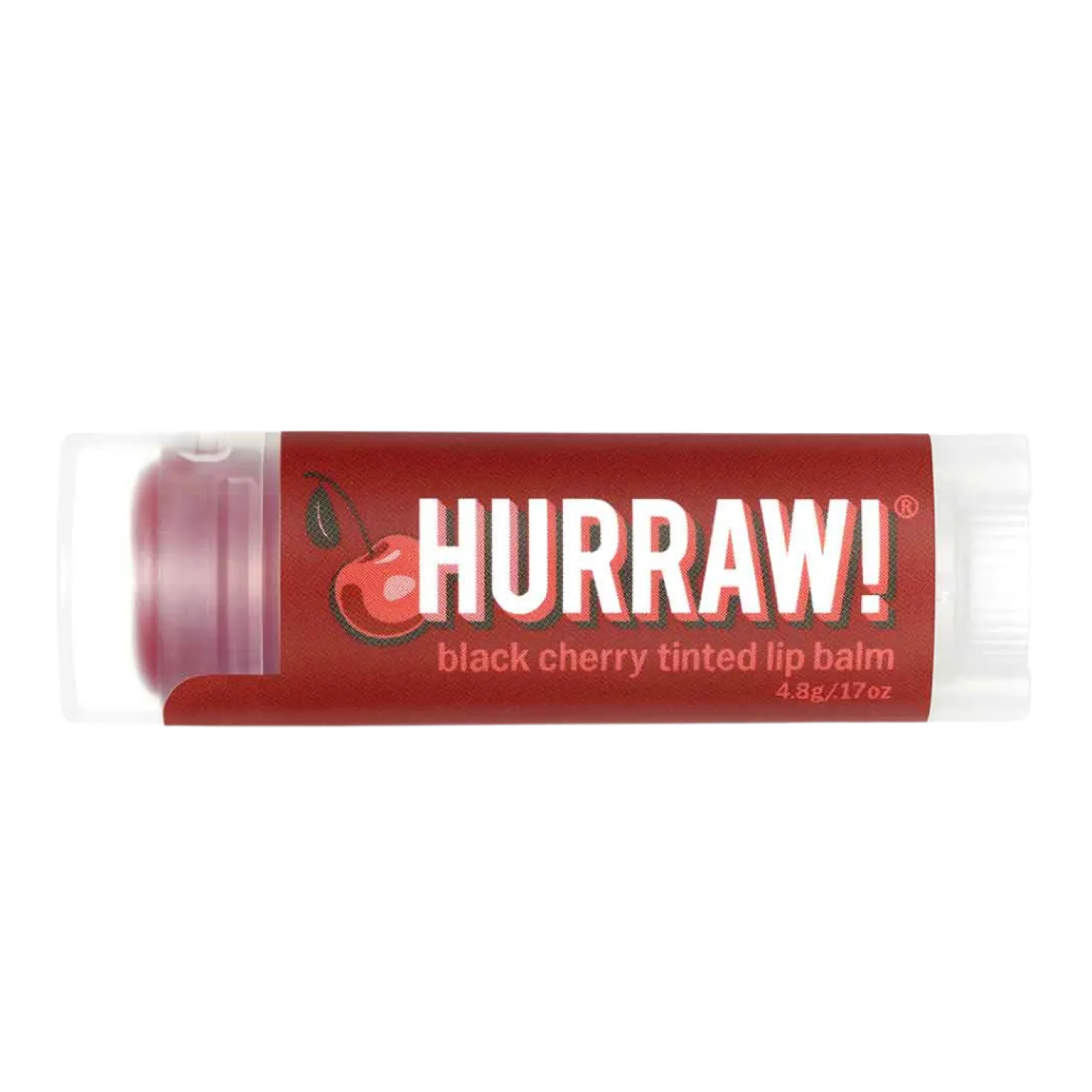 Hurraw! Black Cherry Tinted Lip Balm - Sävyttävä huulivoide 4,8 g