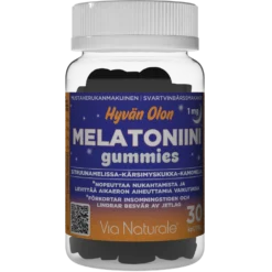 Hyvän Olon 1 mg Melatoniini Gummies - Mustaherukka 30 kpl