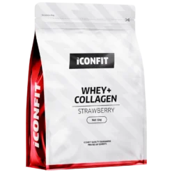 ICONFIT Whey+ Collagen - Heraproteiini & Kollageeni Mansikka 1 kg