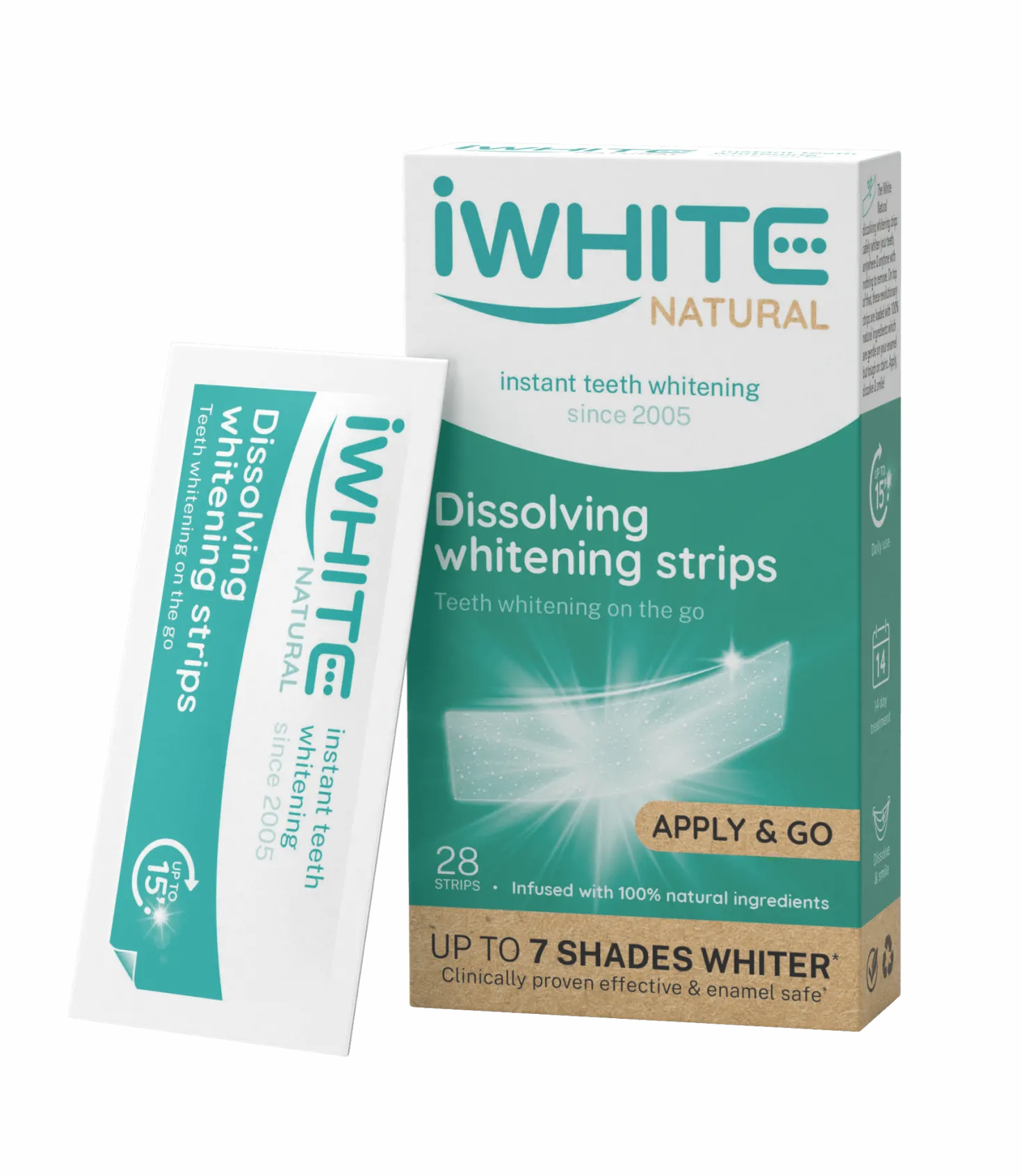 iWhite Natural - Liukenevat valkaisuliuskat 28 kpl