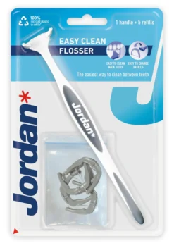Jordan Easy Clean Flosser - Hammaslankain - lankain + 5 vaihtopäätä