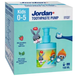 Jordan Kids 0-5-v - Lasten hammastahna pumppupullo 150 ml