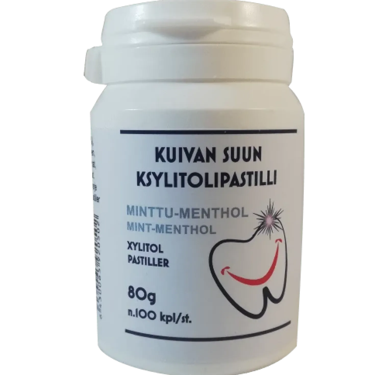 Kuivan Suun Ksylitolipastilli - Minttu-Menthol 80 g n. 100 kpl