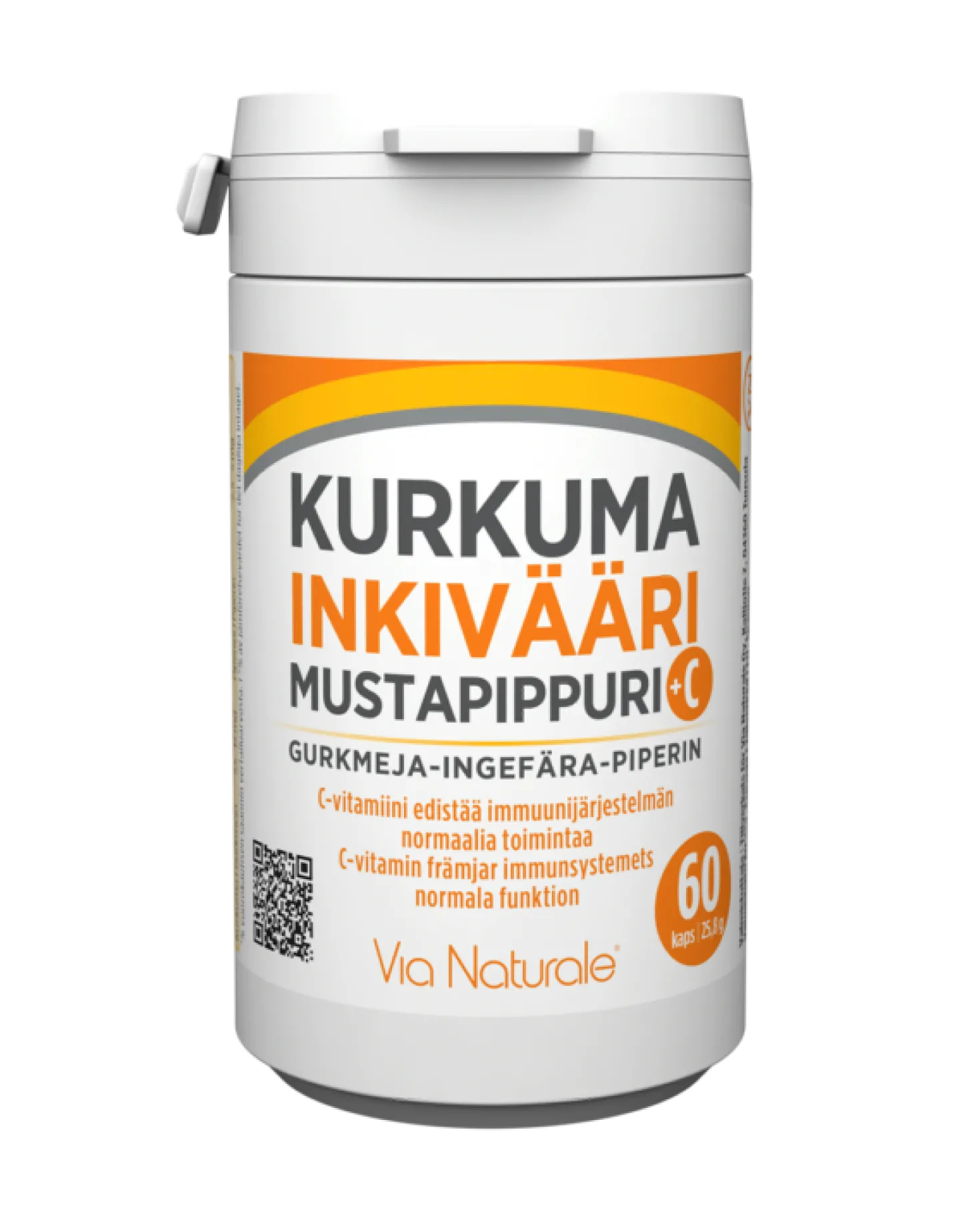 Kurkuma Inkivääri-Mustapippuri + C 60 kaps.