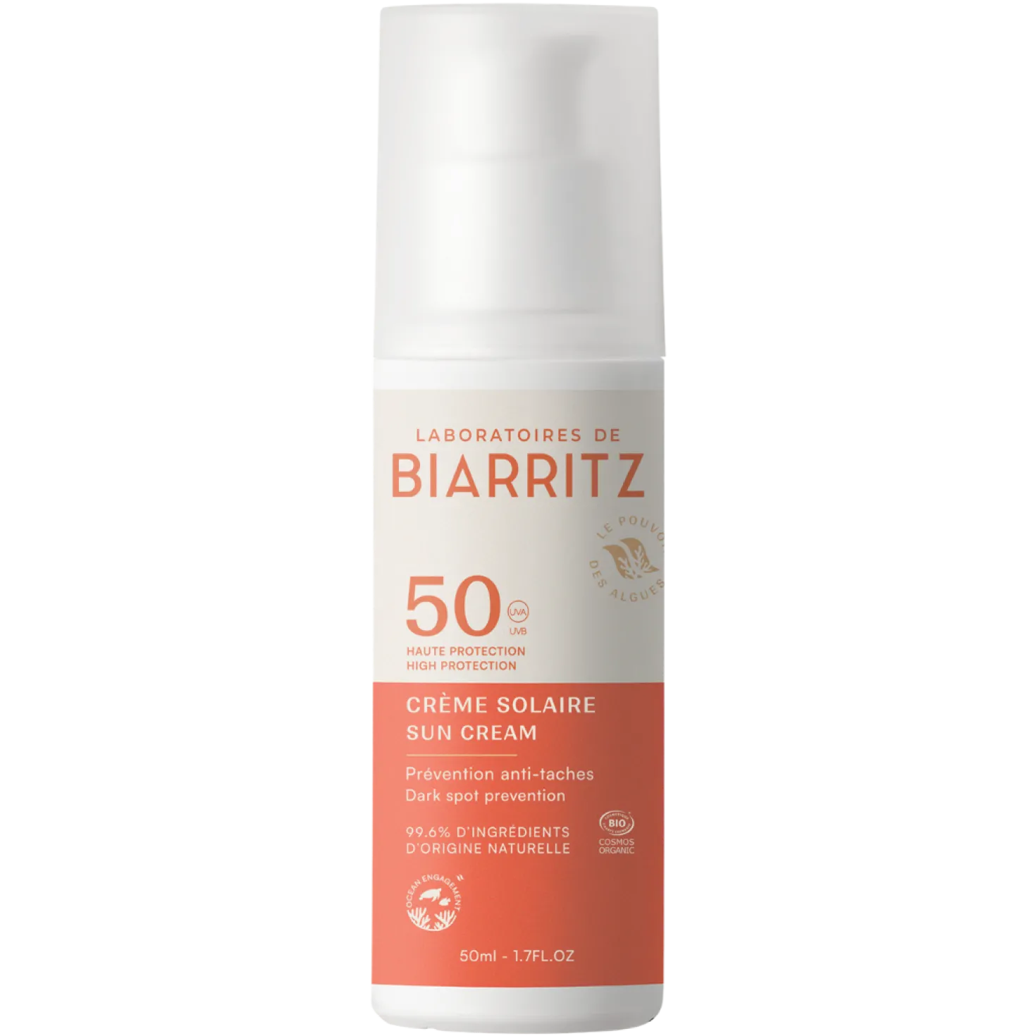 Laboratoires de Biarritz Face Sun Cream SPF50 - Aurinkovoide Kasvoille 50 ml - erä