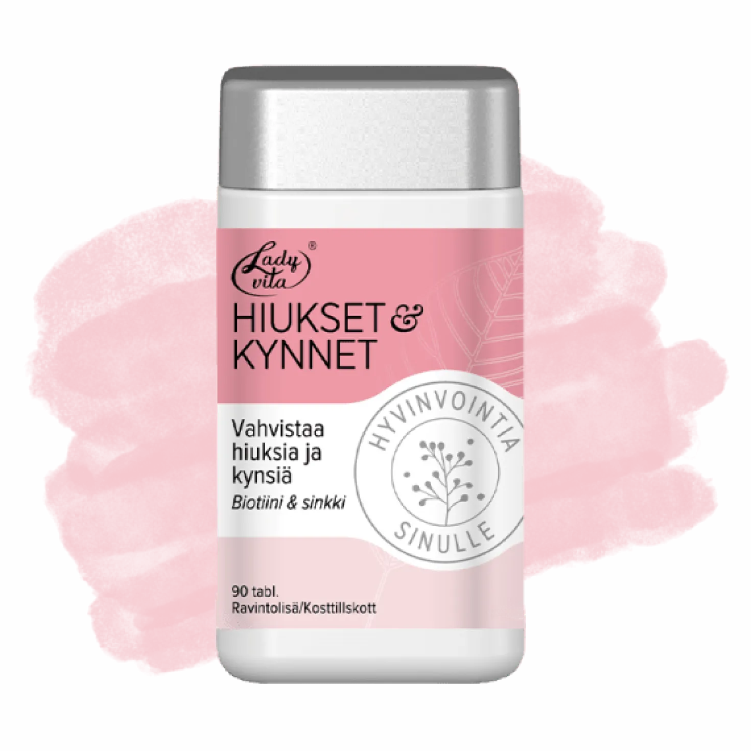 Ladyvita Hiukset & Kynnet 90 tabl. - HUOM Päiväys 12/2026