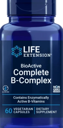 Life Extension BioActive Complete B-Complex 60 kaps. - Huom. B6-vitamiinin vahvuus 16 mg