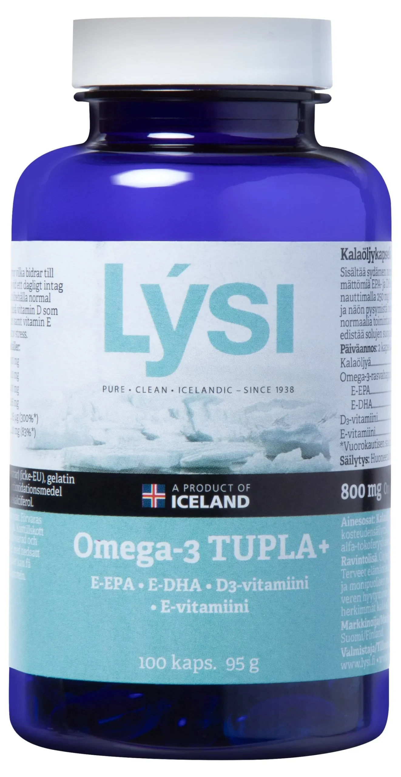 Lysi Omega-3 Tupla+ - Kalaöljykapseli 100 kaps