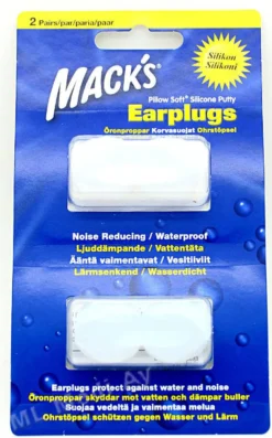 Mack's korvasuoja, silikonia 2 paria