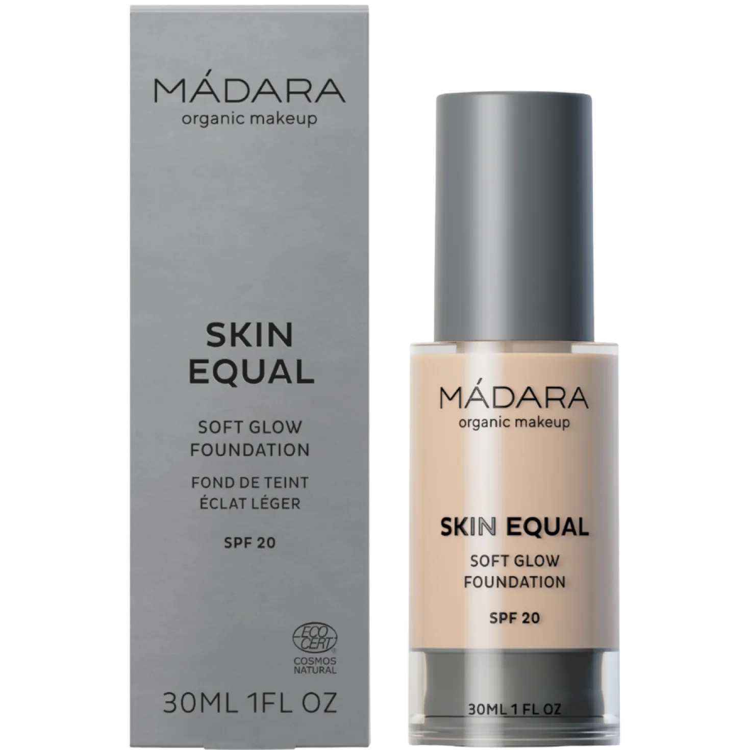 Madara Skin Equal Soft Glow Foundation - Heleyttävä meikkivoide SPF20 Porcelain 10