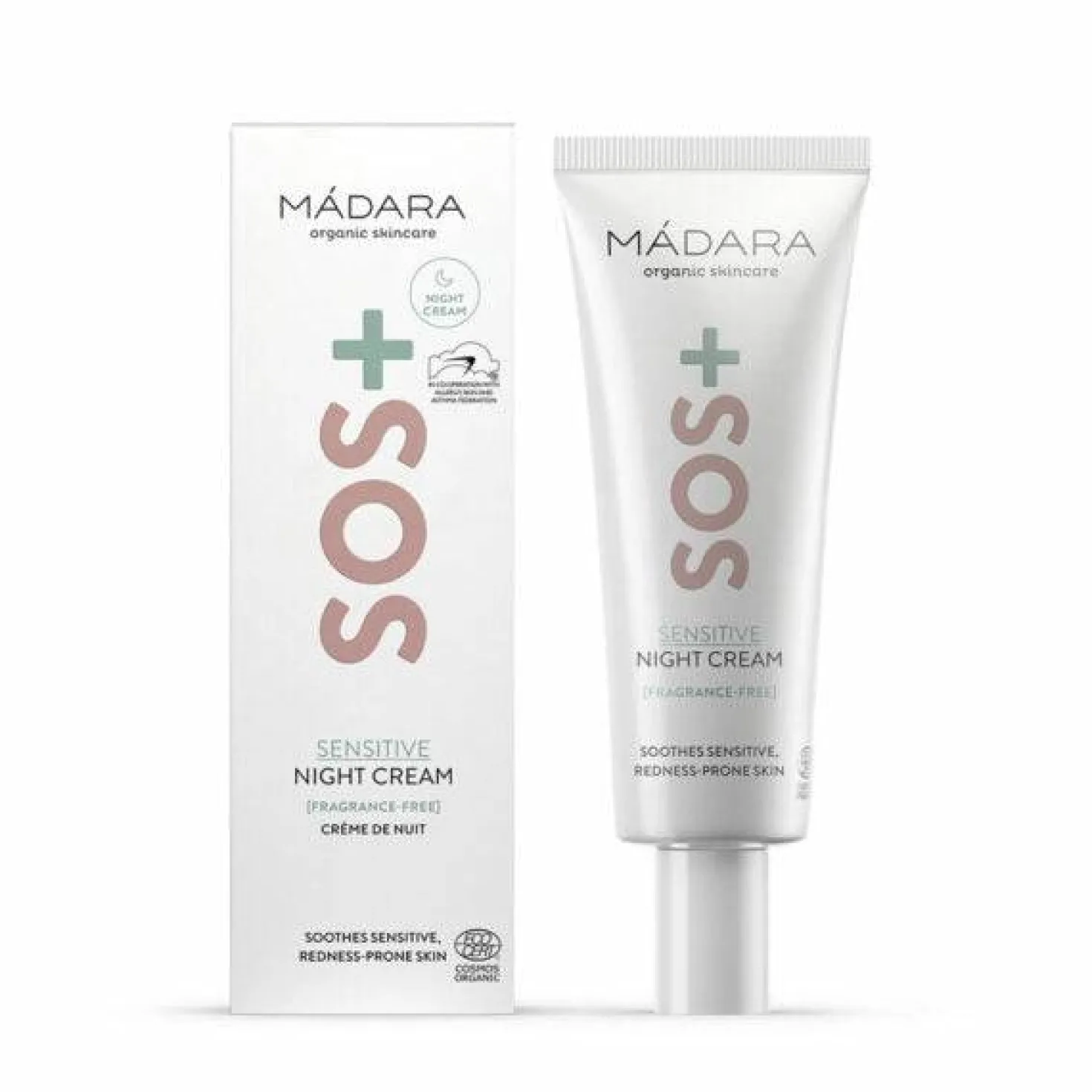 Madara SOS+ Sensitive Night Cream - Yövoide herkälle iholle 70 ml