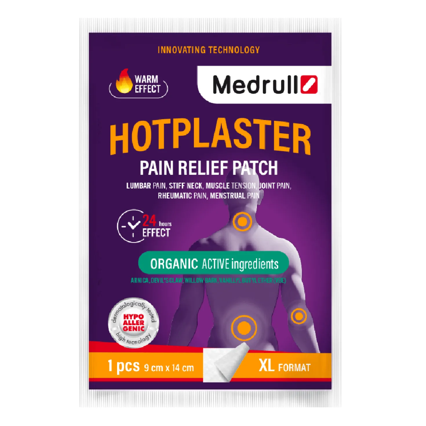 Medrull Hotplaster 9 cm x 14 cm - Lämpölaastari 1 kpl