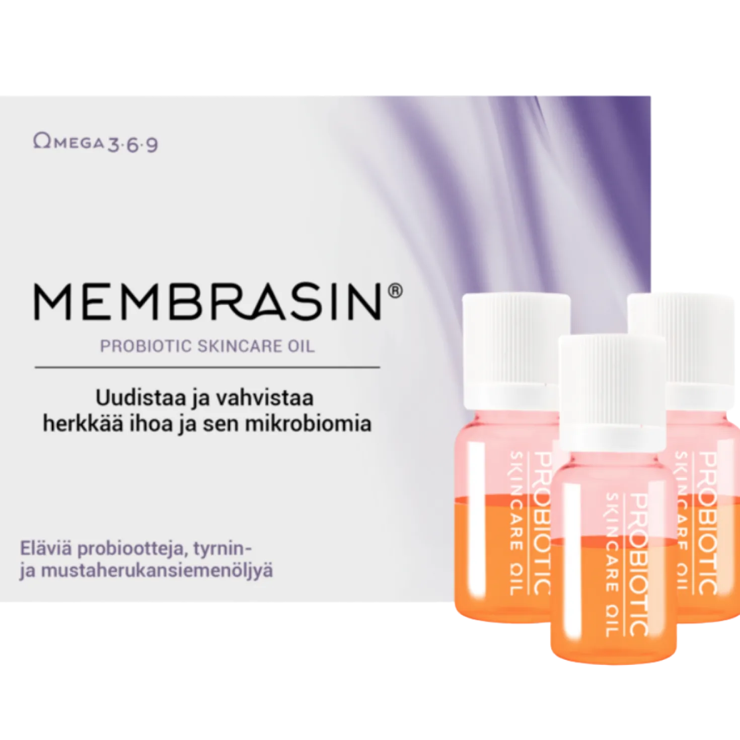 Membrasin Dermal Probiotic Skincare Oil - Ihoöljy 3 x 10 ml