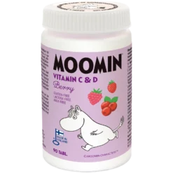 Moomin C & D-vitamiini Berry Purutabletti 90 tabl.