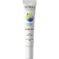 Mossa Acne Act Spot Treatment - Täsmätipat finneihin ja epäpuhtauksiin 15 ml - Päiväys 09/2026