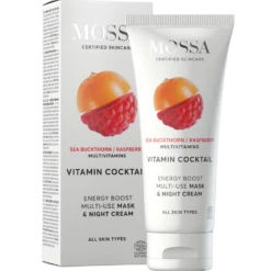 Mossa Vitamin Cocktail Energy Boost Multi-Use Mask & Night Cream - Naamio & yövoide 60 ml