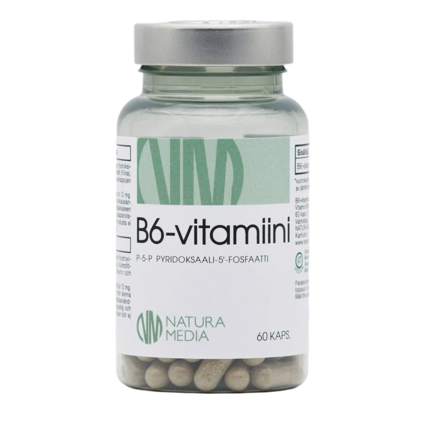 Natura Media B6 25 mg - B6-vitamiini P-5-P 60 kaps.